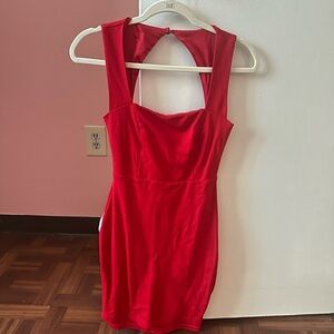 Lulu's Red Bodycon Cocktail Dress